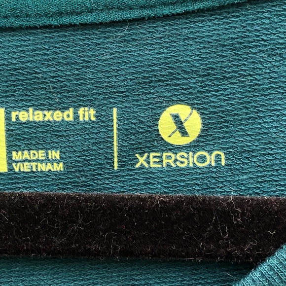 Xersion Large Shirt Teal Active long Sleeve Thick Tee Top Lightweight Sweatshirt - Picture 4 of 6